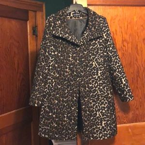 Via Spiga Leopard Wool Coat